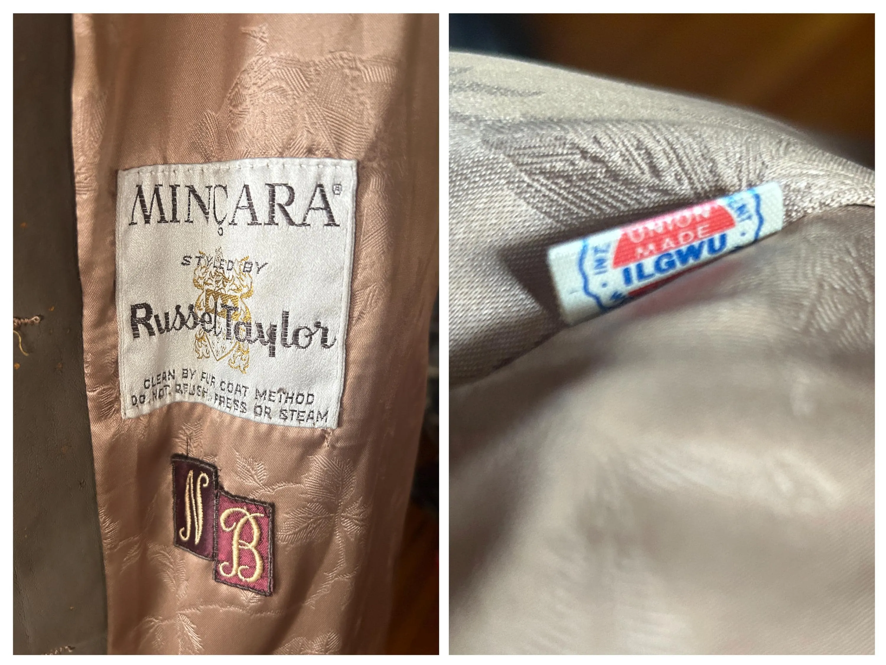 Vintage Mincara Styled By Russel Taylor Faux Fur Acrylic Brown Coat XL