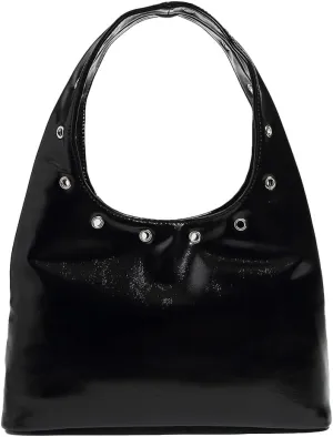 Vintage Tote Bag for Women Trendy Studded Shoulder Handbag Y2k Leather Purse Small Punk Rivet Underarm Bag Streetwear