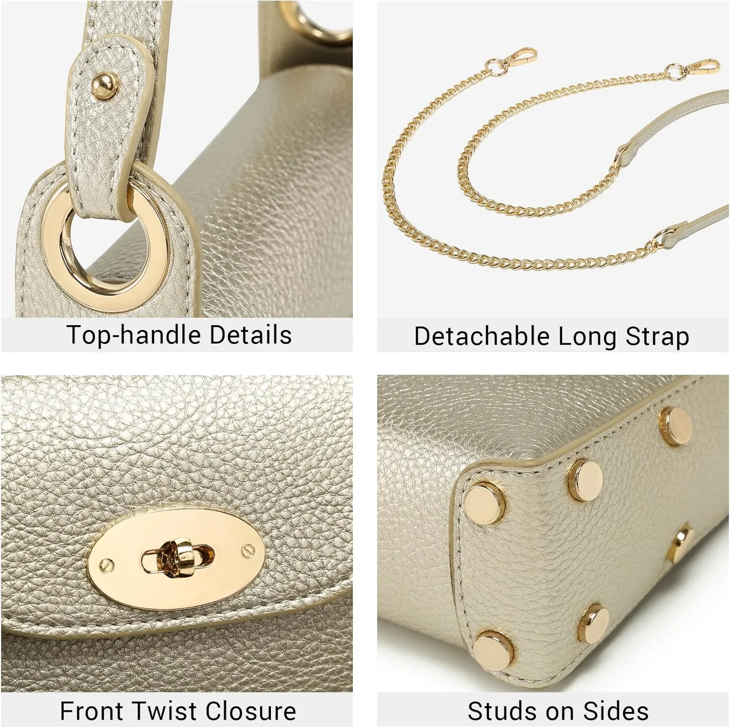 VONMAY Women Small Crossbody Bag Studded Evening Bags Clutch Purse Satchel Handbag for Wedding Prom Cocktail Party
