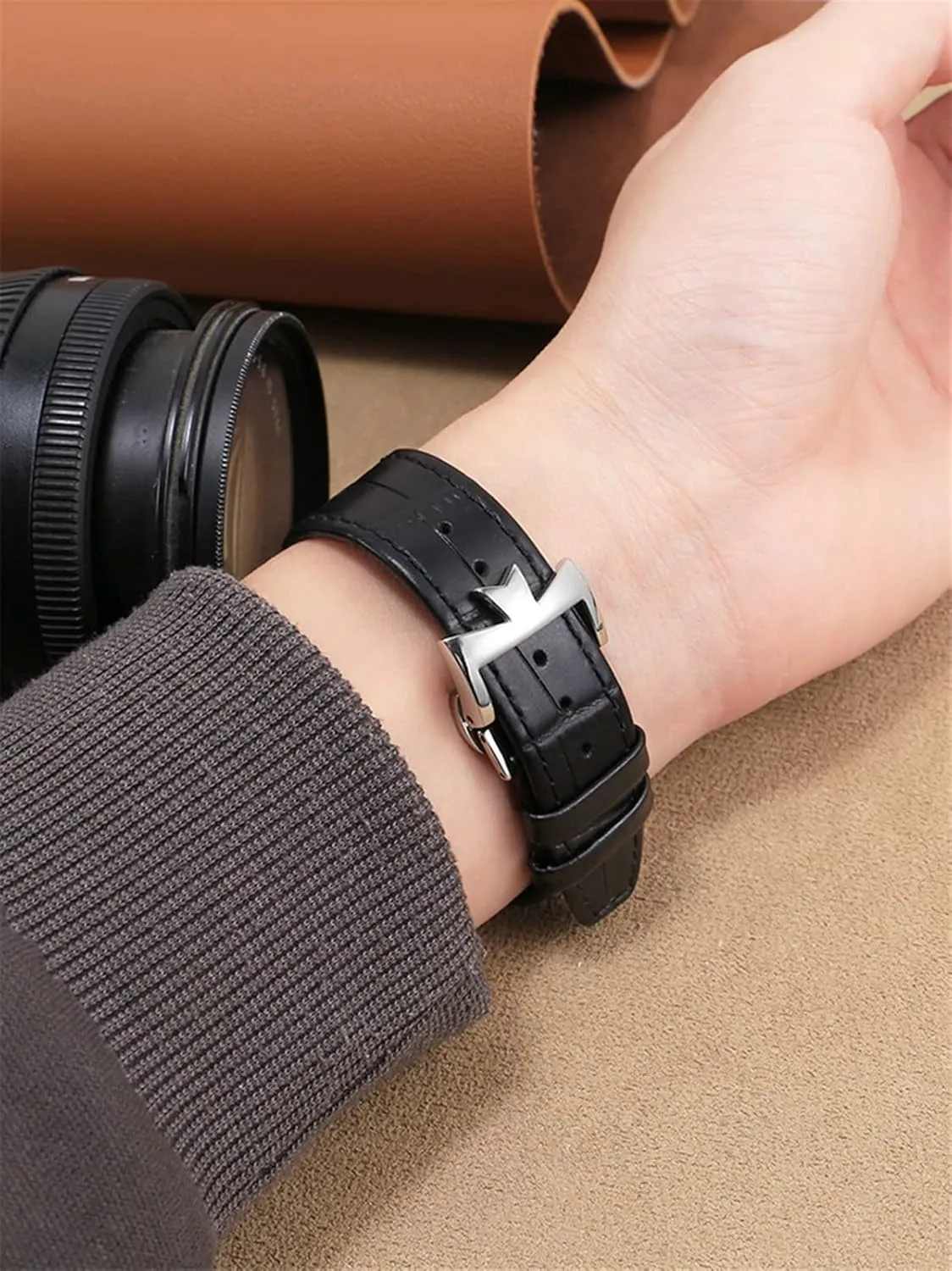 Watch Strap Rubber Strap Silicone Strap Universal Strap Buckle Strap Cowhide Strap Nylon Leather Silicone Strap Folding Buckle Strap Watch Strap Strap