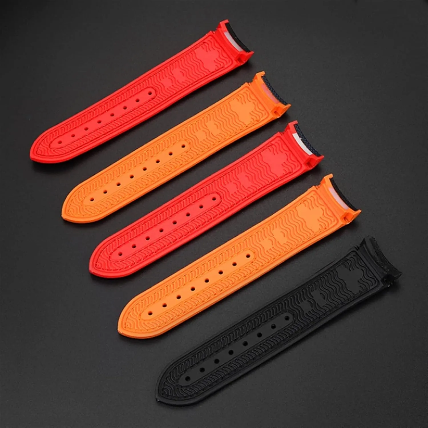 Watch Strap Rubber Strap Silicone Strap Universal Strap Buckle Strap Cowhide Strap Nylon Leather Silicone Strap Folding Buckle Strap Watch Strap Strap