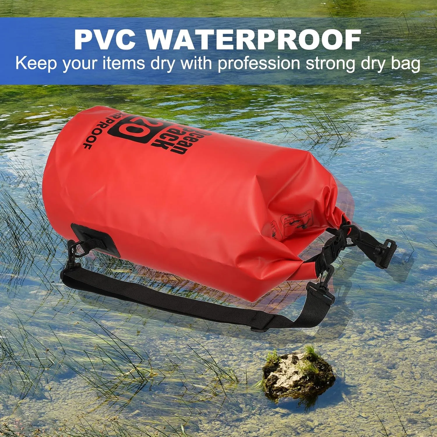 Waterproof Dry Bag, 30L Fit for Women Men Water Proof Bags Lightweight Dry Storage Floating Backpack with Whistle for Travel Backpacking Boating Kayaking Camping (Green)