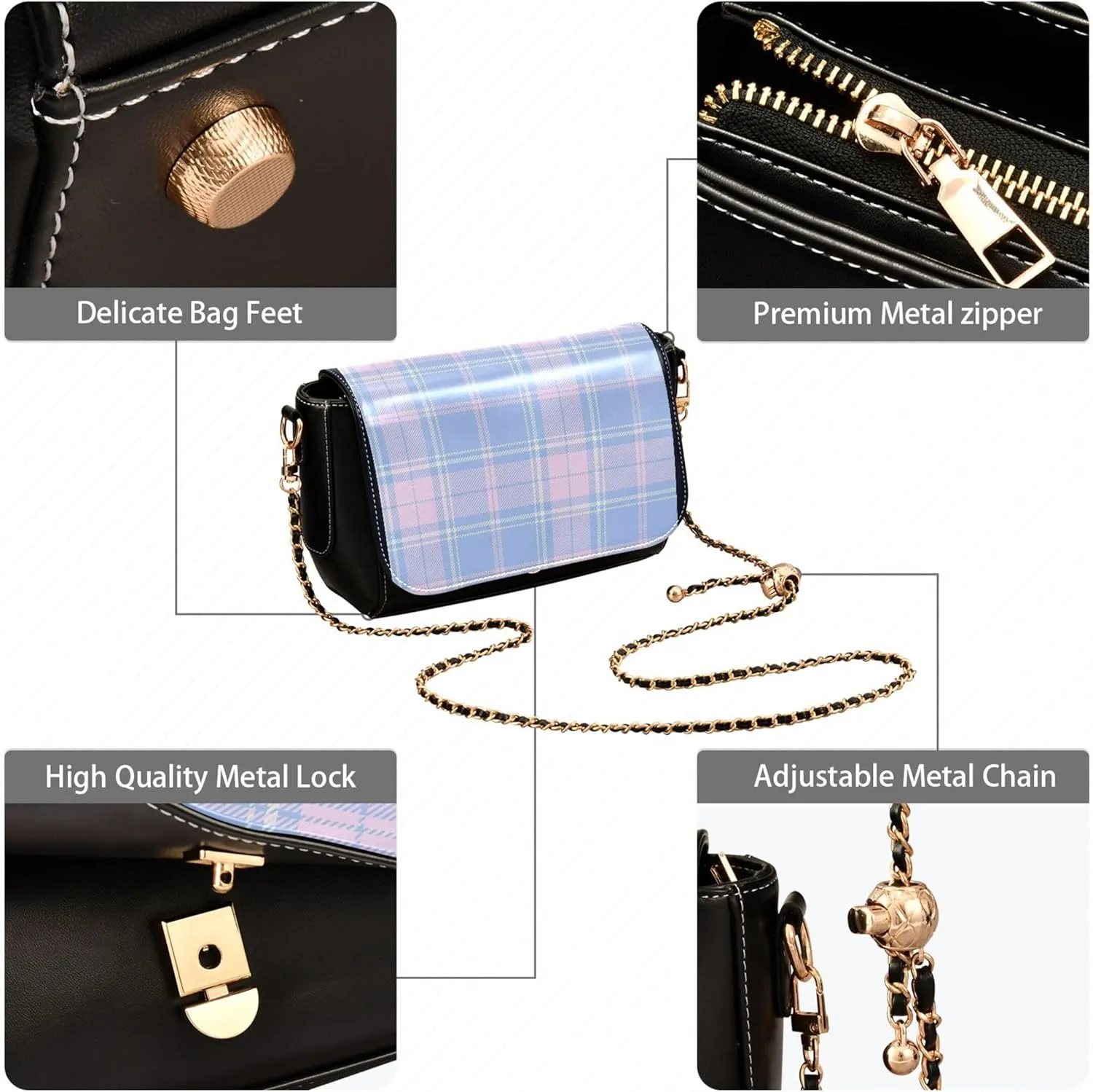 Waterproof Shoulder Leather Bags, Red Romantic Love Heart Crossbody Bags for Women Medium Purse with Chain Strap