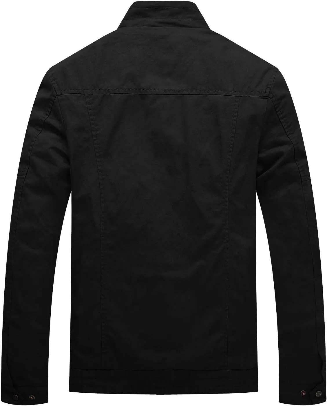 WenVen Men's Spring Canvas Military Style Jacket Casual Lightweight Cotton Coat