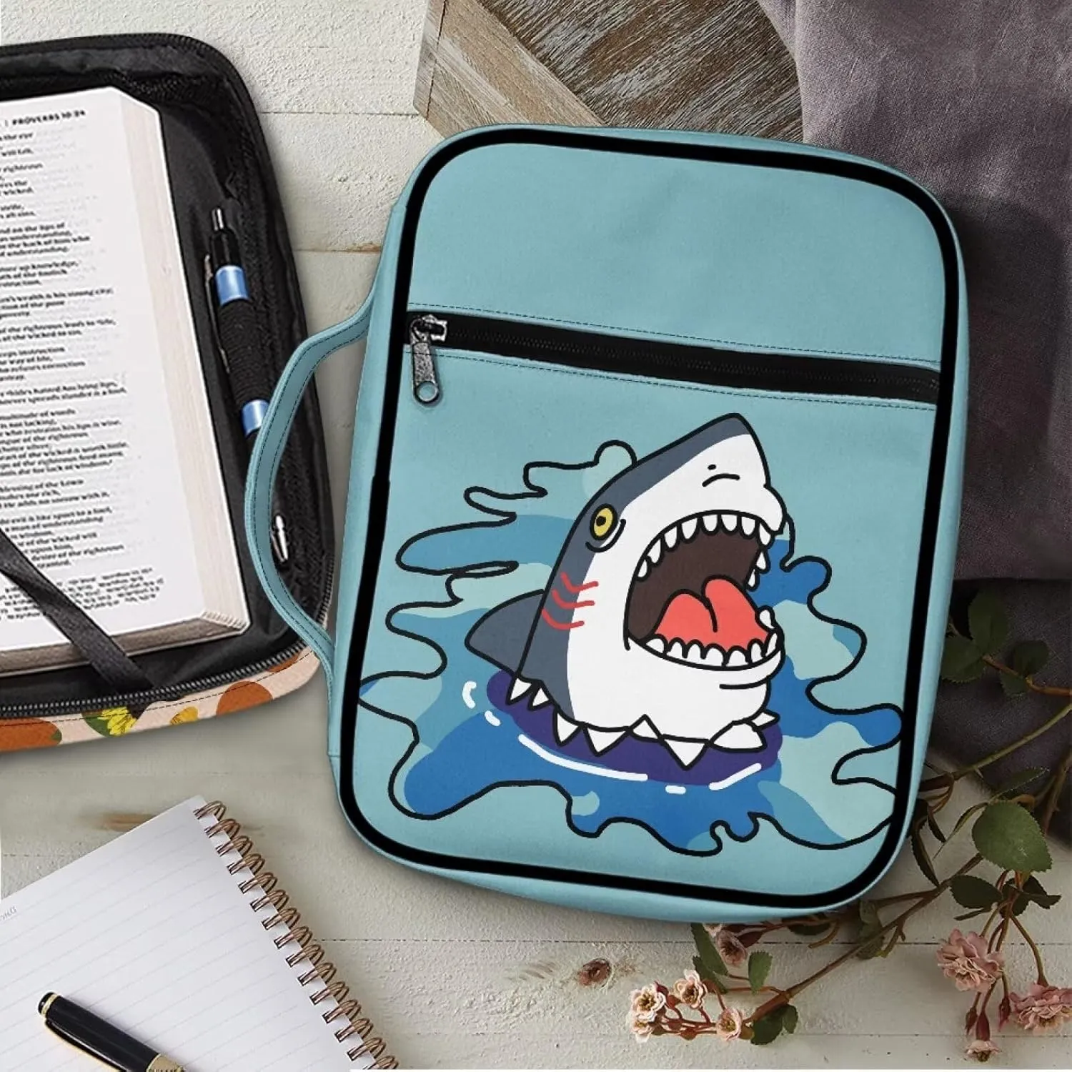 Western Bible Case Book Cover Protector Bible Covers for Women Men with Pockets Bible Accessories Women Men