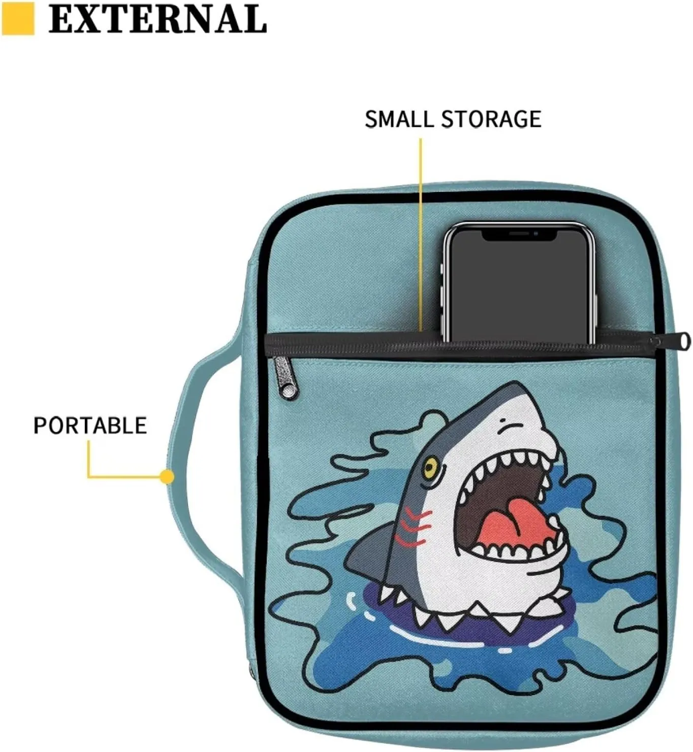Western Bible Case Book Cover Protector Bible Covers for Women Men with Pockets Bible Accessories Women Men