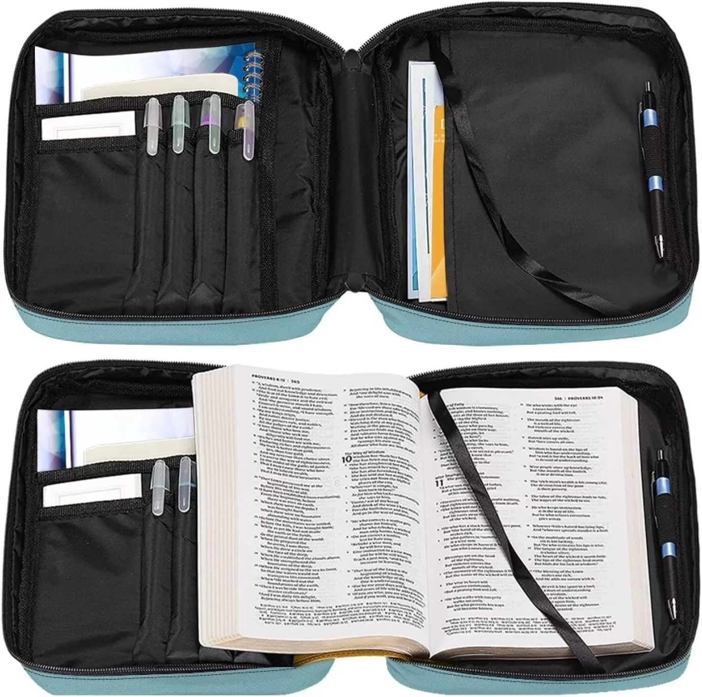 Western Bible Case Book Cover Protector Bible Covers for Women Men with Pockets Bible Accessories Women Men