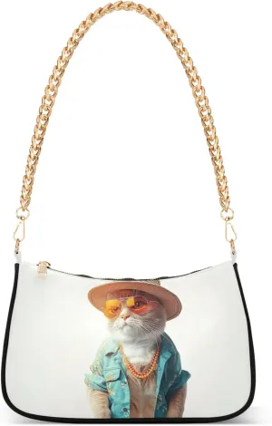 White Couple Llamas on Green Women's Purse Hobo Tote Bags Women's Designer Handbag Evening Shoulder Bags