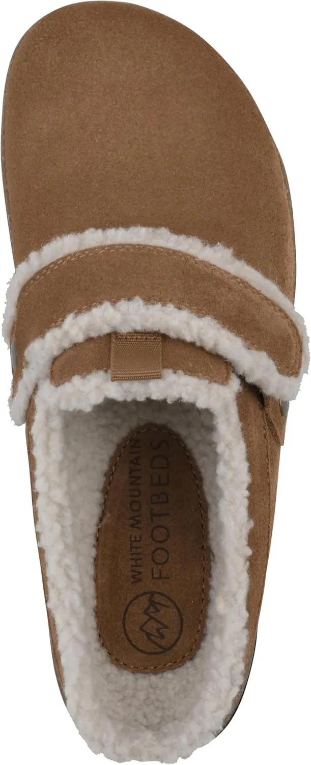 WHITE MOUNTAIN Women's Baylen Faux Fur Footbed Clog