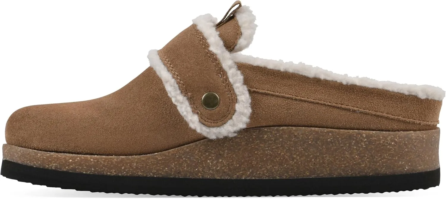 WHITE MOUNTAIN Women's Baylen Faux Fur Footbed Clog