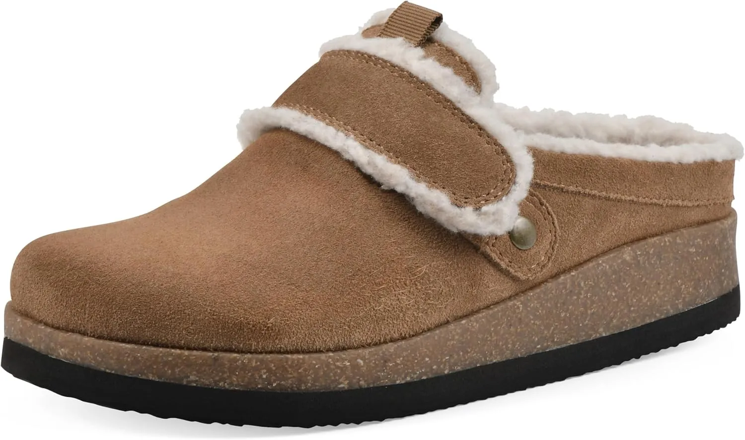WHITE MOUNTAIN Women's Baylen Faux Fur Footbed Clog