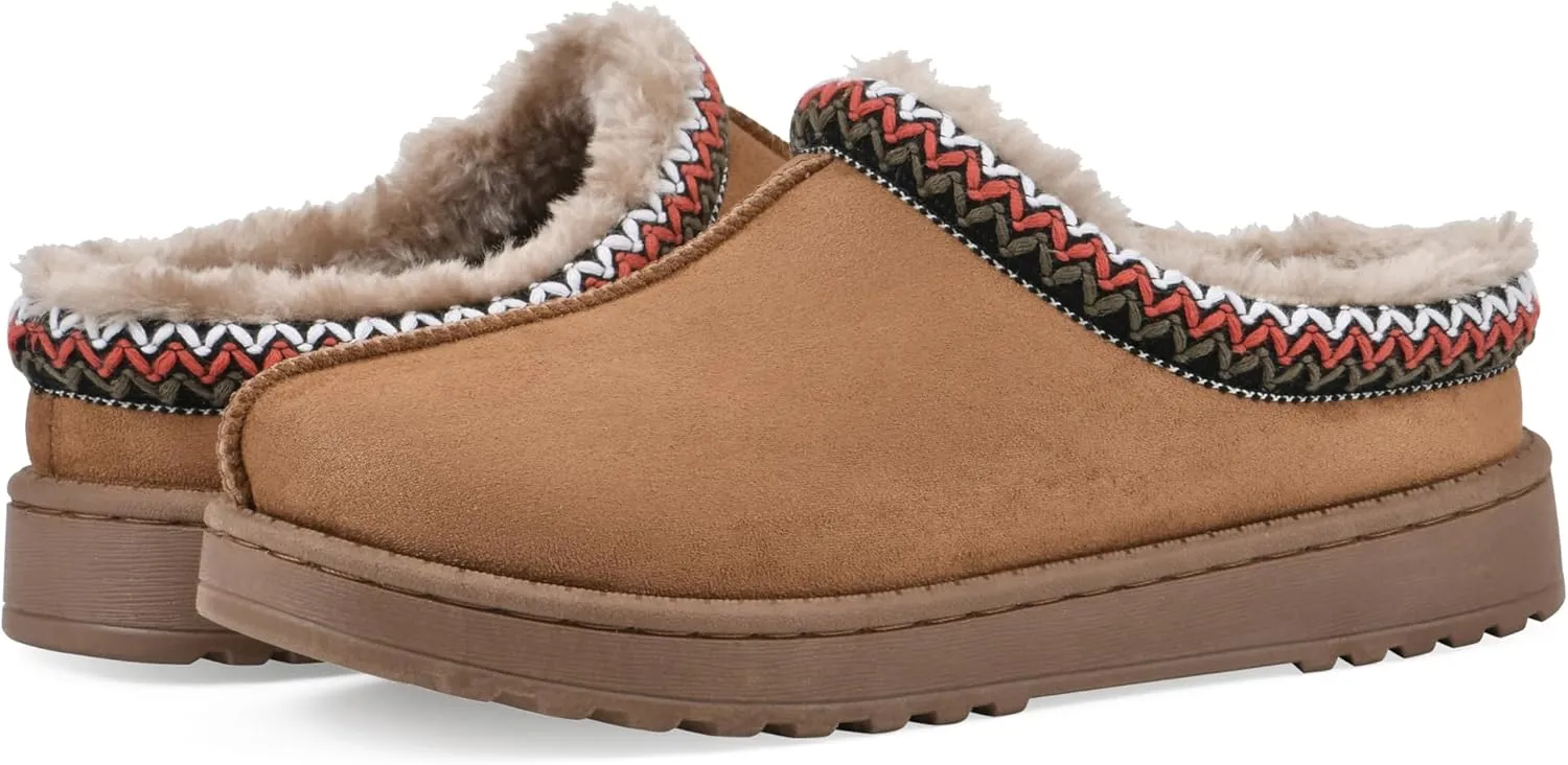 WHITE MOUNTAIN Women's Icebin Faux Fur Slipper Clog