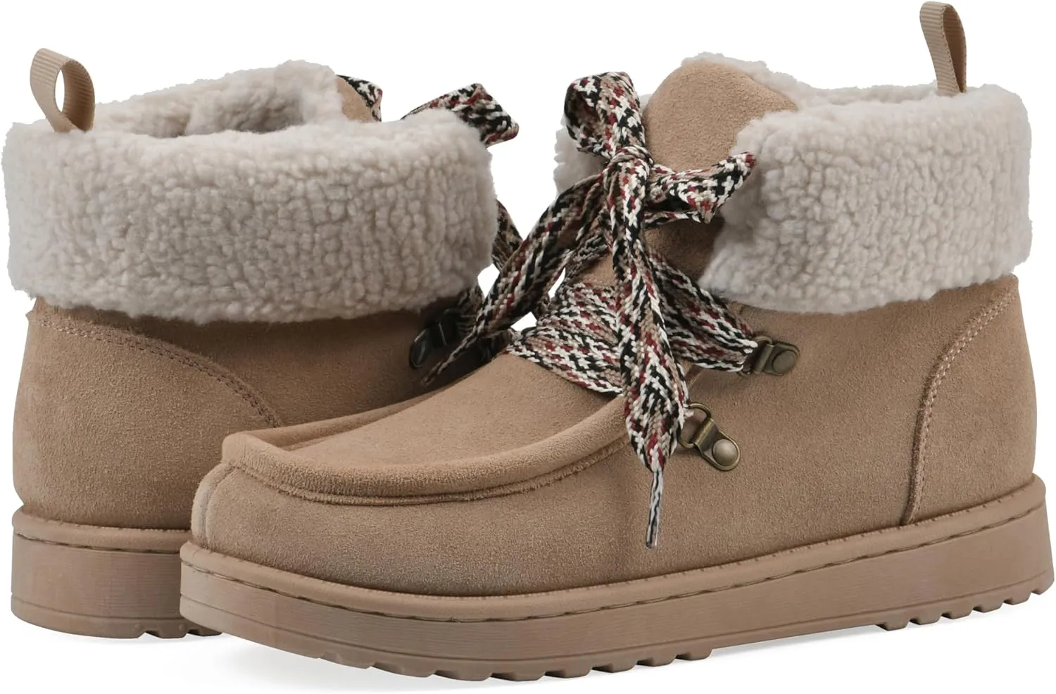 WHITE MOUNTAIN Women's Icebox Faux Fur Moc Toe Bootie
