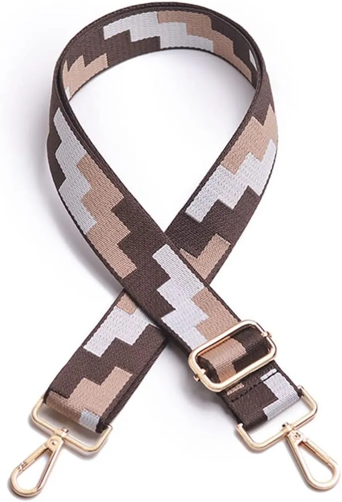 Wide Shoulder Bag Strap Accessories Embroidered Bag Strap Replacement Straps Printed Canvas Cross Body