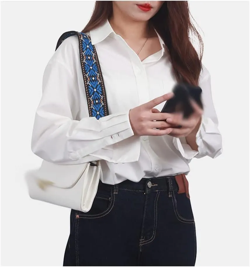 Wide Shoulder Bag Strap Accessories Embroidered Bag Strap Replacement Straps Printed Canvas Cross Body
