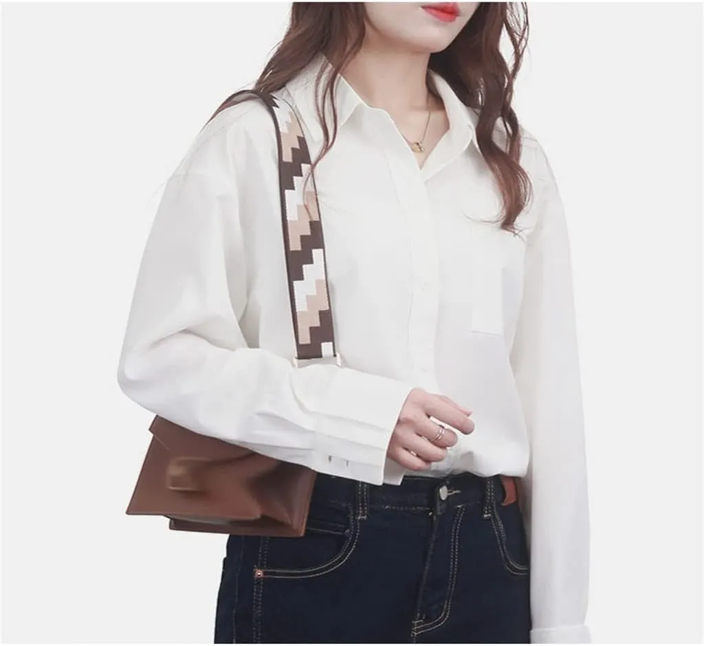 Wide Shoulder Bag Strap Accessories Embroidered Bag Strap Replacement Straps Printed Canvas Cross Body