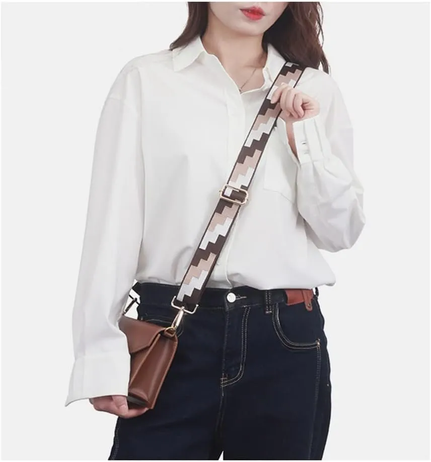 Wide Shoulder Bag Strap Accessories Embroidered Bag Strap Replacement Straps Printed Canvas Cross Body