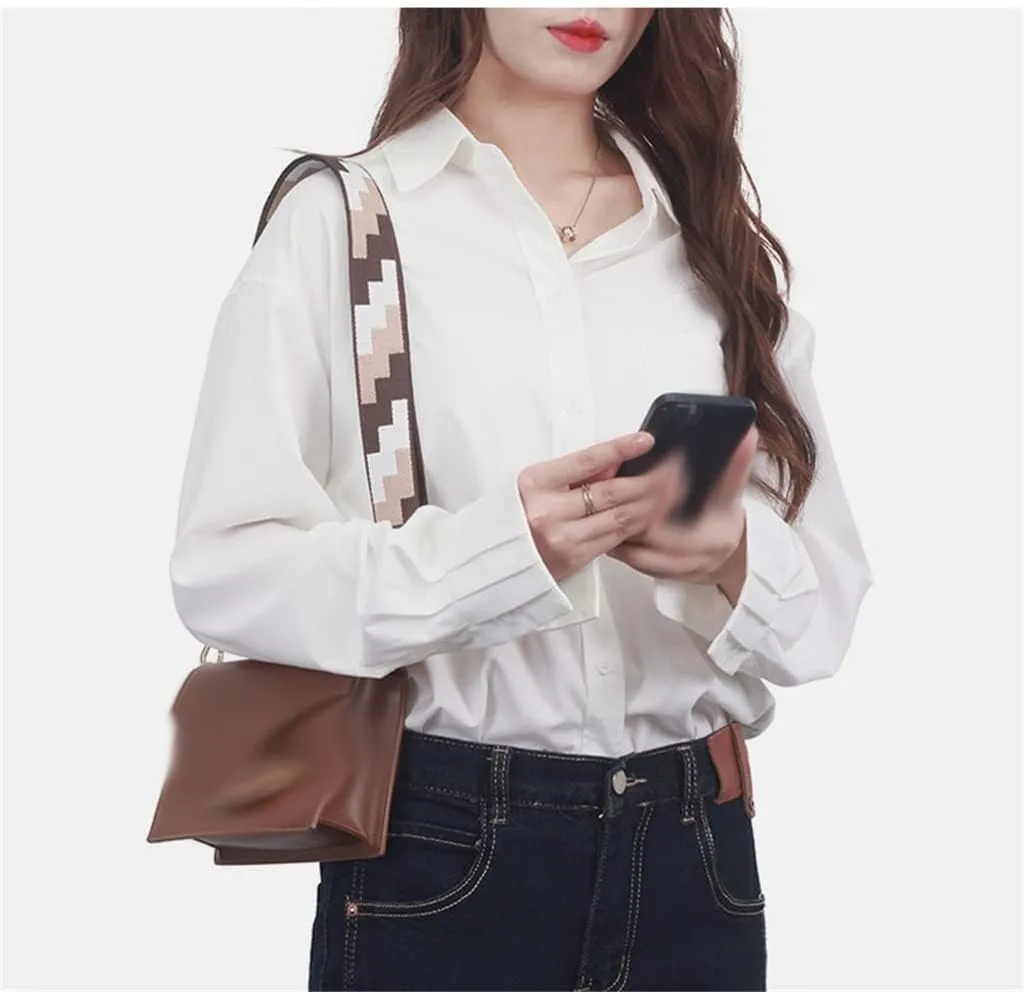 Wide Shoulder Bag Strap Accessories Embroidered Bag Strap Replacement Straps Printed Canvas Cross Body
