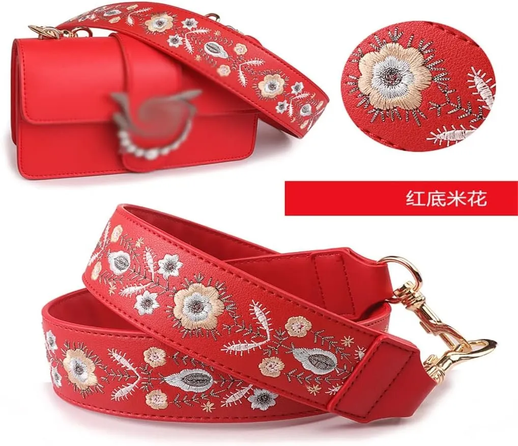 Wide Strap Bag Replacement Embroidered Strap Shoulder Strap Accessory Strap Diagonal Strap