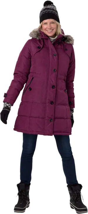 Woman Within Women's Plus Size Heathered Down Puffer Coat