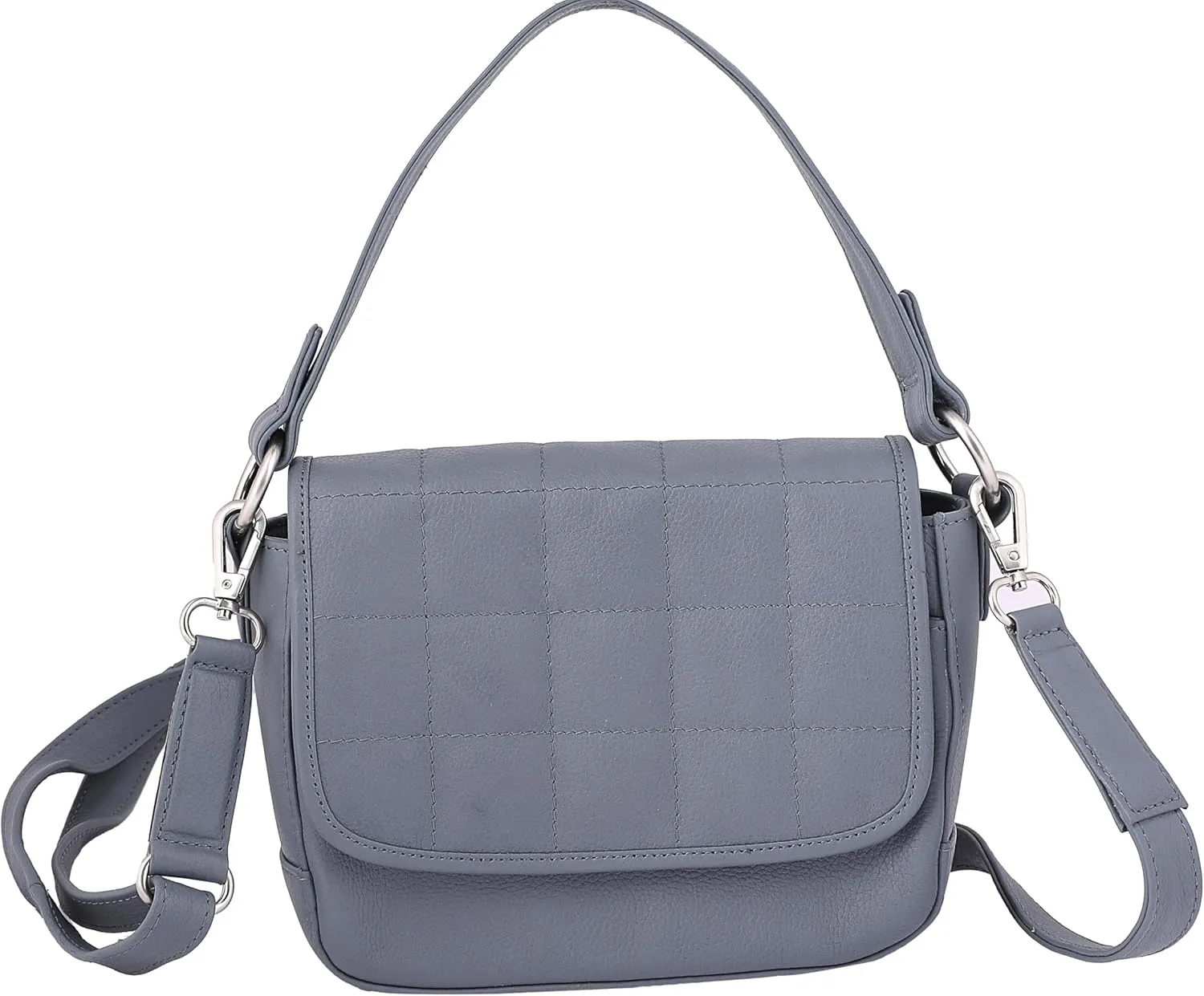 Women Crossbody Bag Leather Shoulder Bag Top Handle Satchel Medium Purse for Ladies