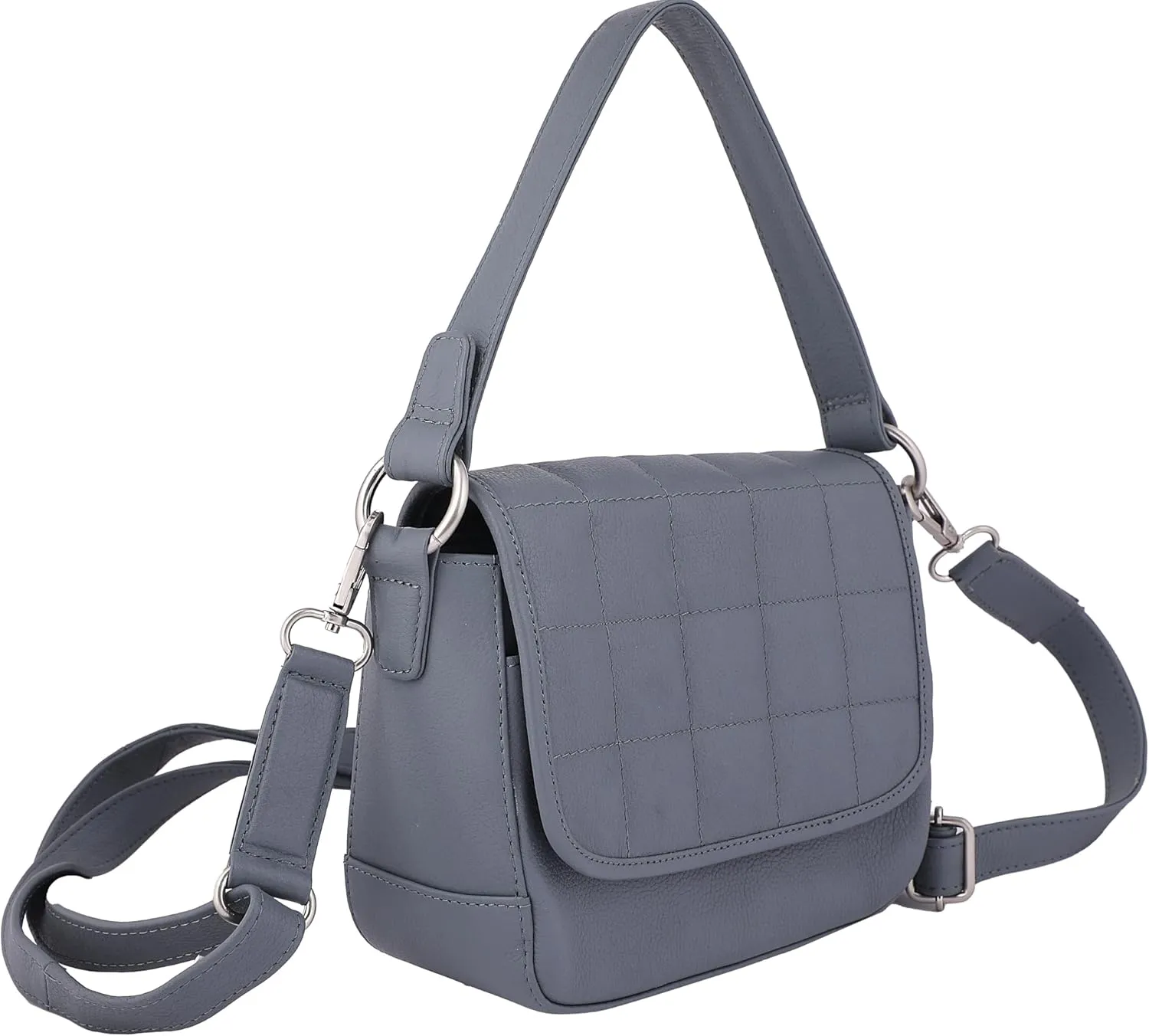 Women Crossbody Bag Leather Shoulder Bag Top Handle Satchel Medium Purse for Ladies
