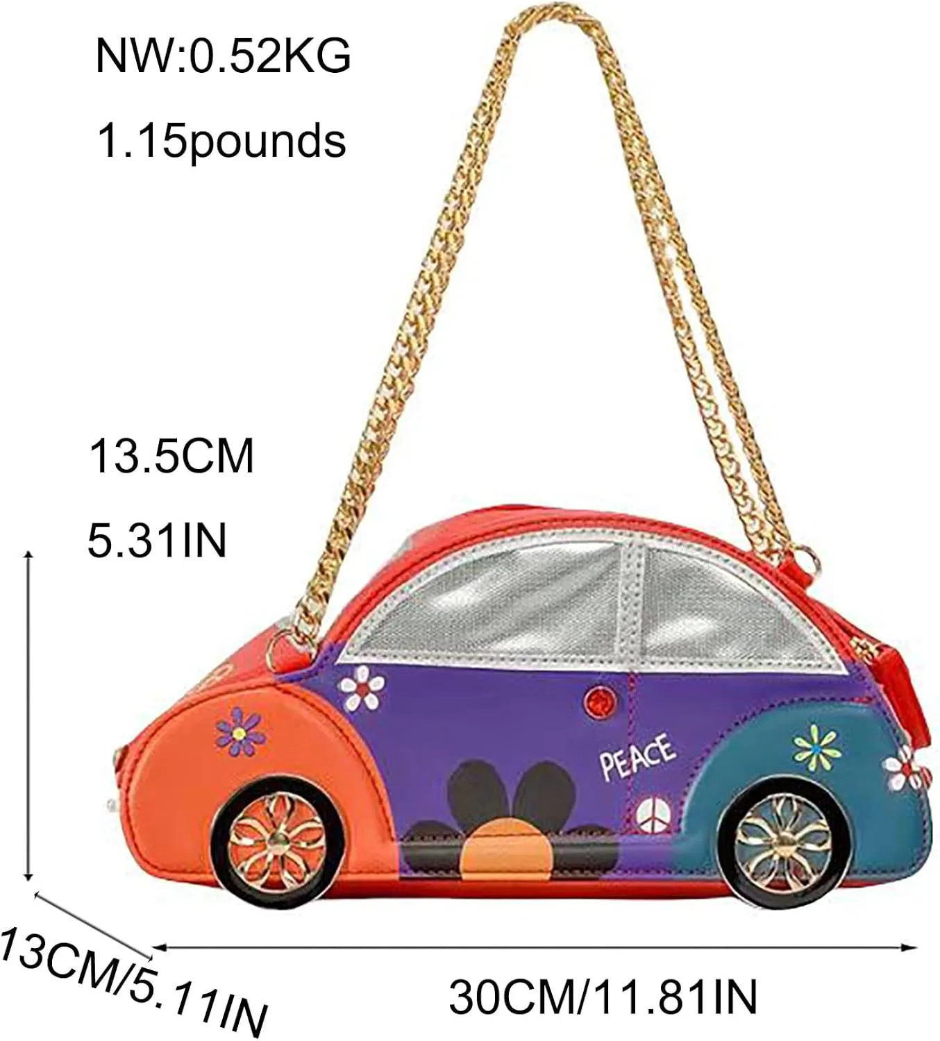 Women Fun Weird Shaped Crossbody Shoulder Bag handbag PU Leather Unique Novelty Shaped Purse