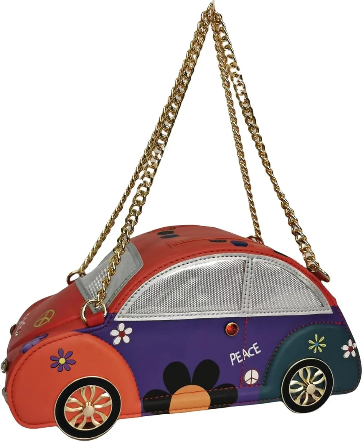 Women Fun Weird Shaped Crossbody Shoulder Bag handbag PU Leather Unique Novelty Shaped Purse