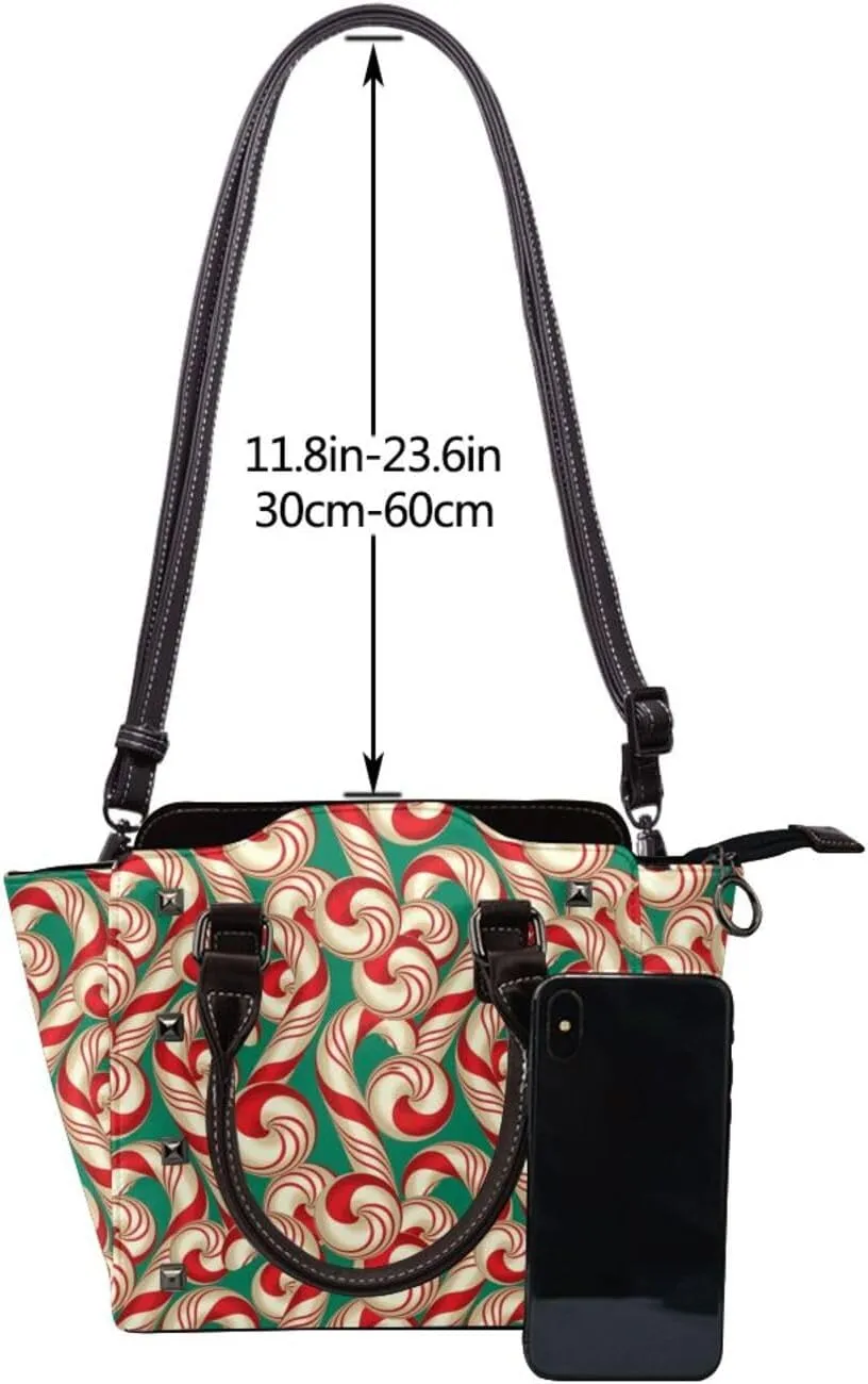 Women Handbag Large Capacity Shoulder Bag Studded Rivet Tote Satchel