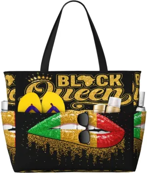 Women Large Beach Bag Travel Weekender Foldable Tote Bag for Pool Beach Vacation Gym