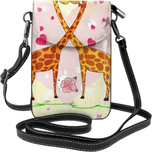Women PU Leather Kawaii Embroidered Cute Mini Green Military Camo Print Crossbody Cell phone Bag/Coin Purse