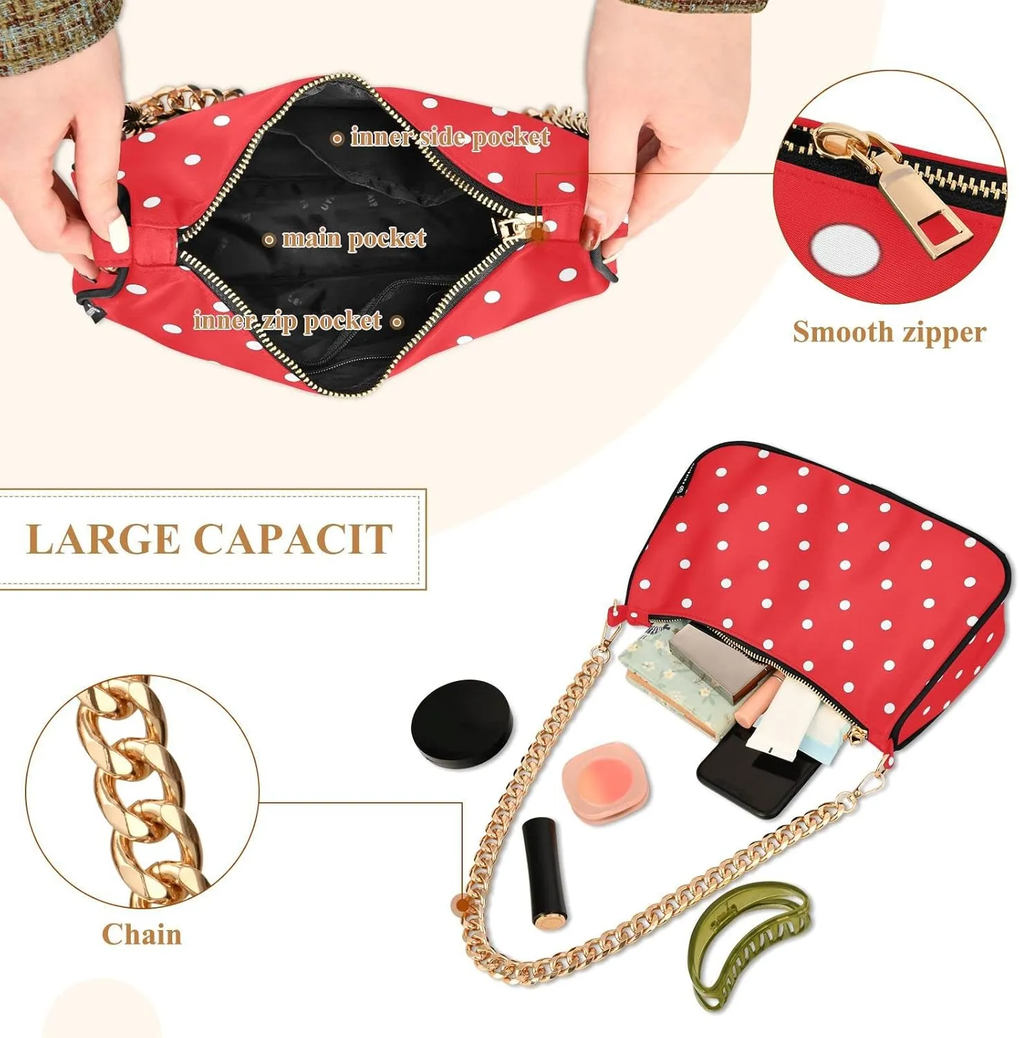 Women Shoulder Bag Crossbody Tote Handbag Chain Bag