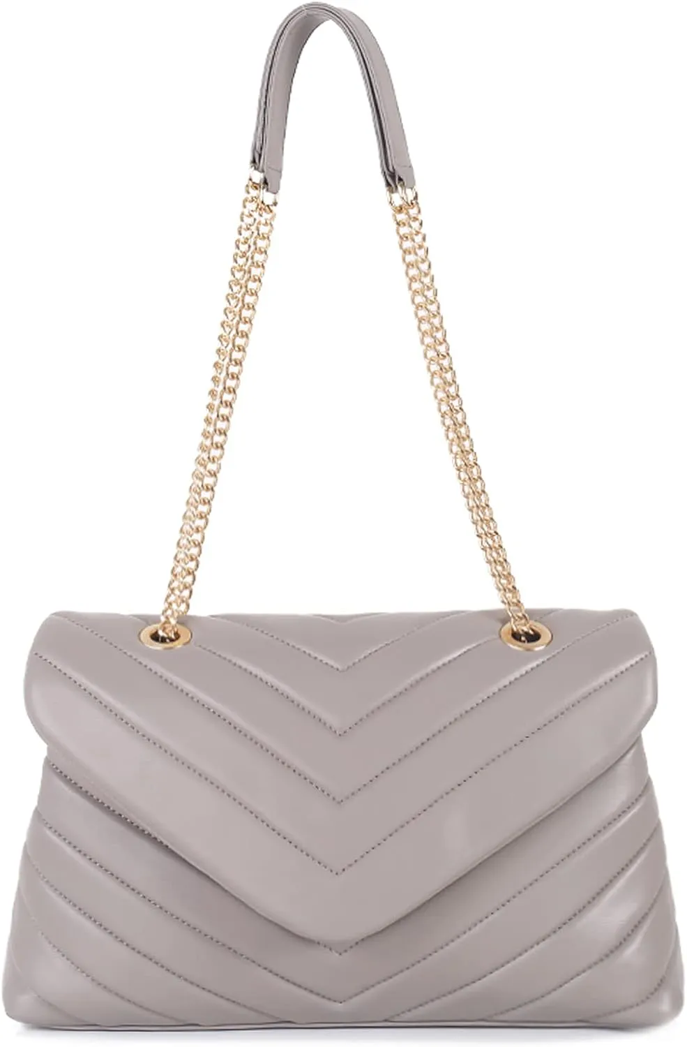 Women Shoulder Bag, Fashionable Quilted Vegan leather Crossbody Purses with Adjustable Chain Designer Purses