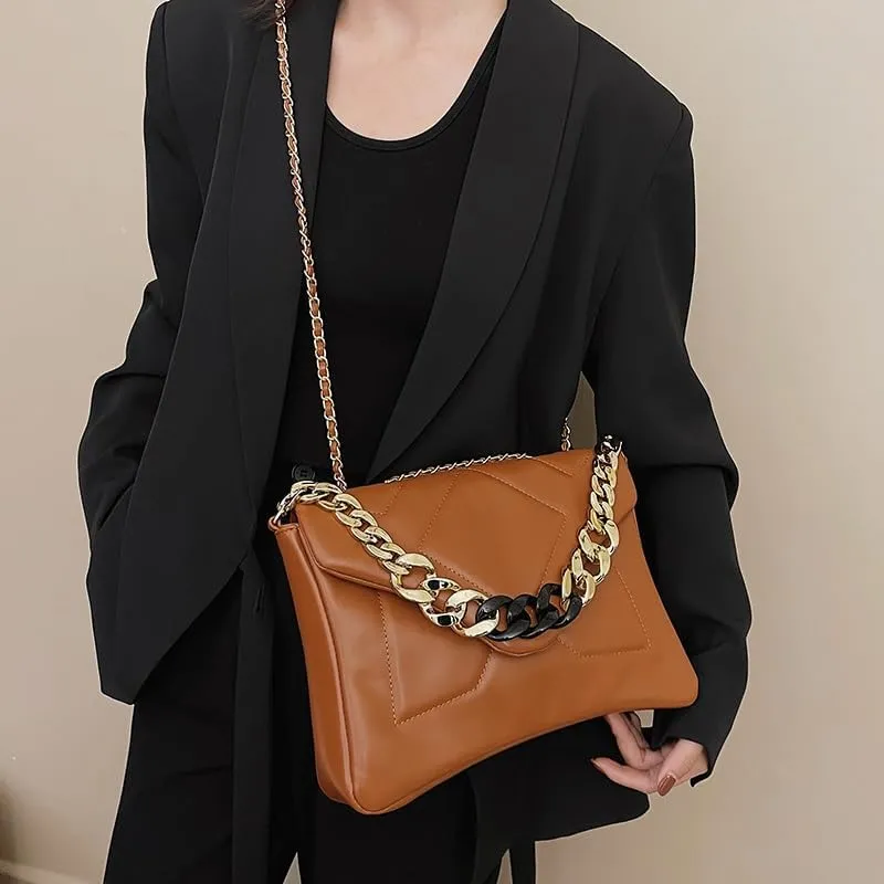 Women Shoulder Bags, Fashion Luxury Designer Handbags For Women Leather Chain Single Shoulder Bag