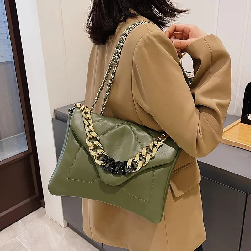 Women Shoulder Bags, Fashion Luxury Designer Handbags For Women Leather Chain Single Shoulder Bag
