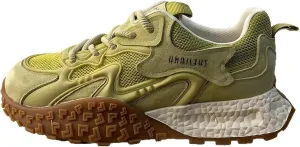 Women Y2K Chunky Sneakers, Premium Leather Dad Trainers, Retro Morandi Tones Colorblock Patch Height Boost Streetwear Teens