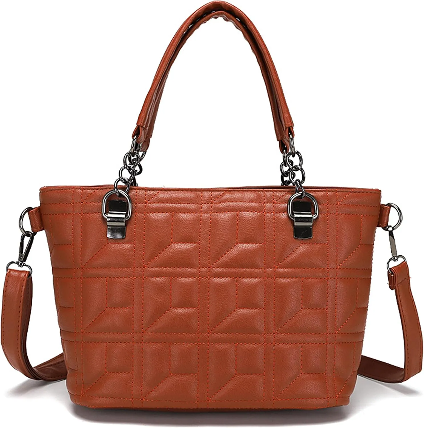 Women's bag women shoulder crossbody bag embroidered thread rhombus chain bag multifunctional handbag