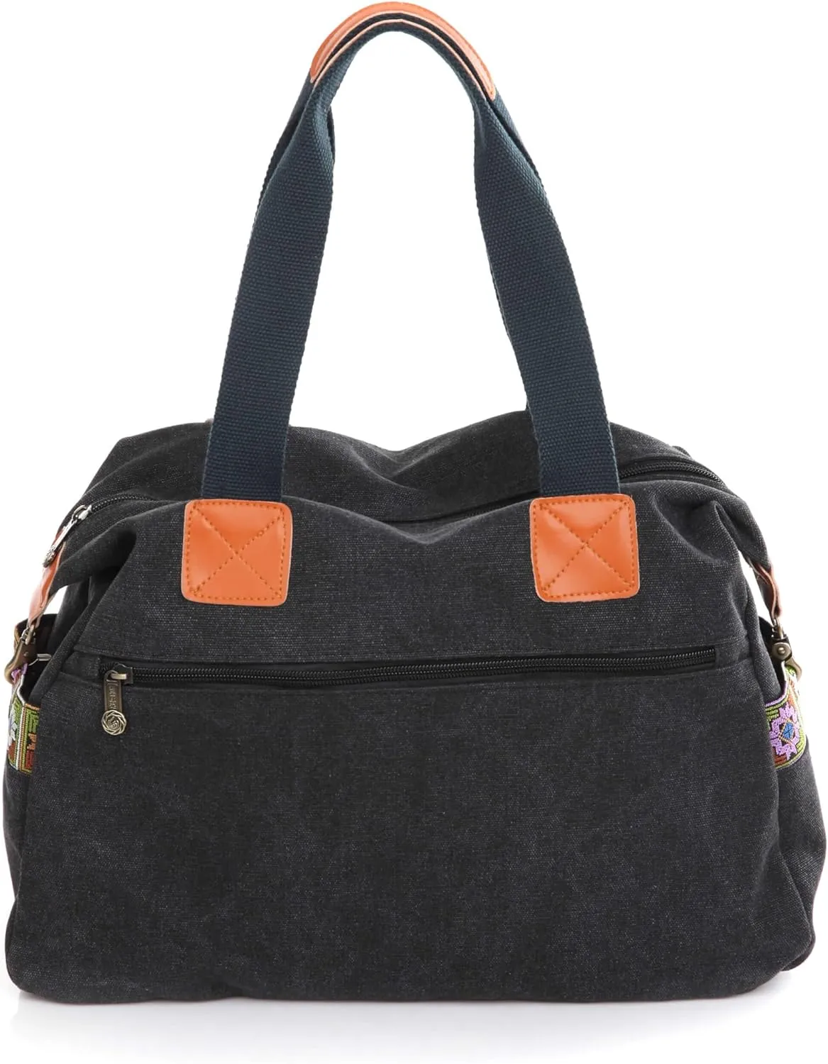 Women’s Canvas Vintage Boho Embroidery Crossbody Shoulder Handbag With Multi Pockets