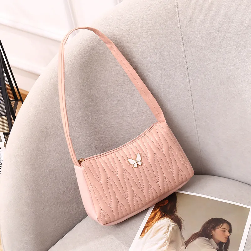 Women's Comfortable Rhombus Underarm Embroidered Fashion Bags