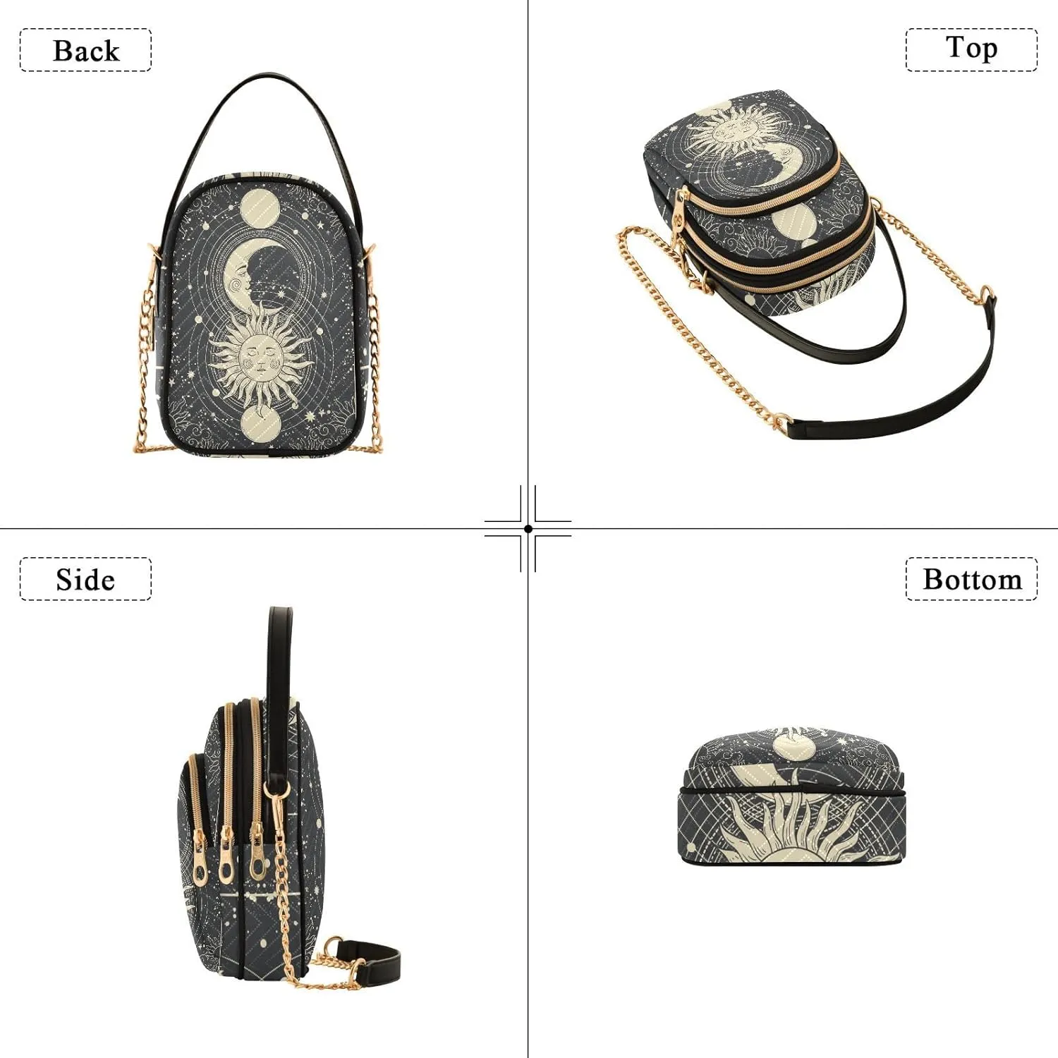 Women's Crossbody Handbags with Zipper Casual Leather Small Travel Purses Crossbody Bags for Ladies