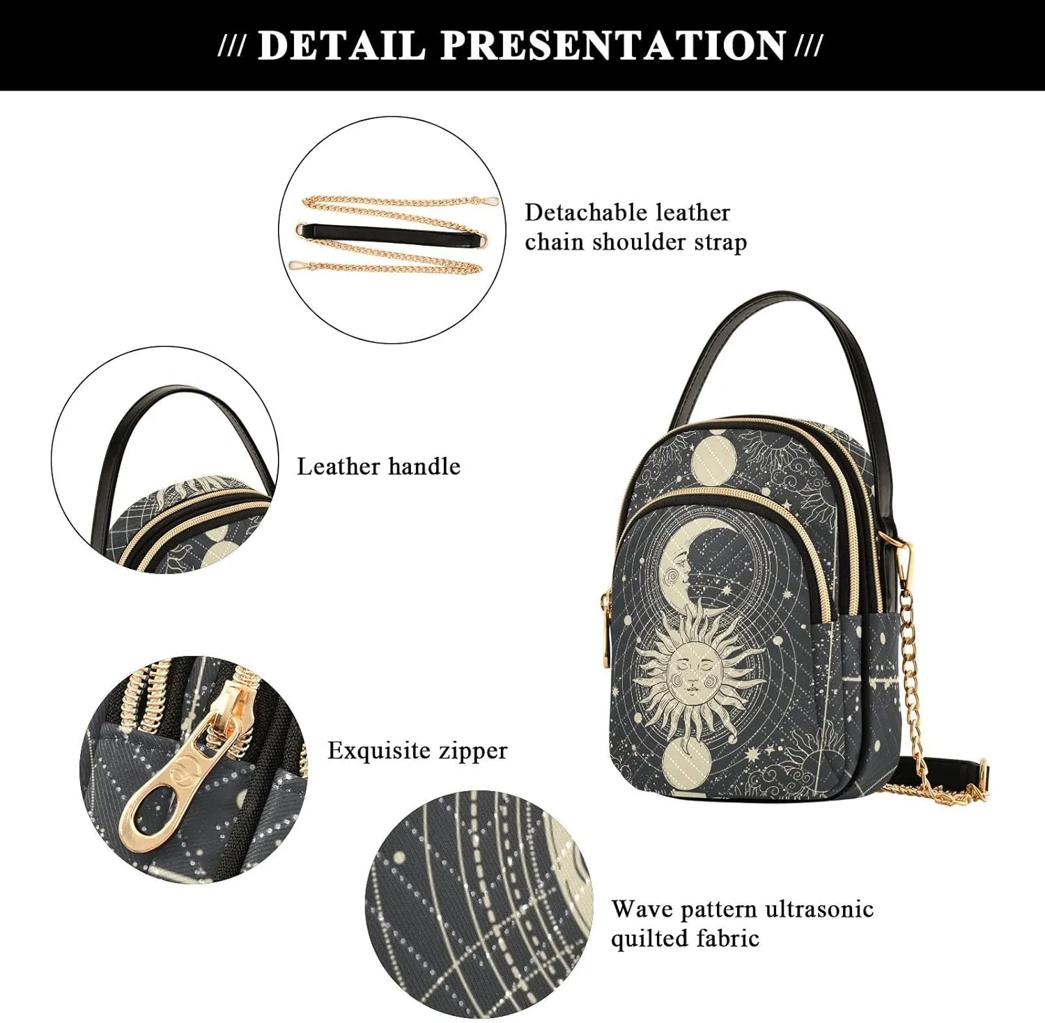 Women's Crossbody Handbags with Zipper Casual Leather Small Travel Purses Crossbody Bags for Ladies