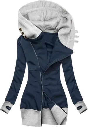 Womens Full Zip Up Hoodie Workout Sports Jacket Sweatshirt with Thumb Holes Slim Fit Long Sleeve Running Track Jacket