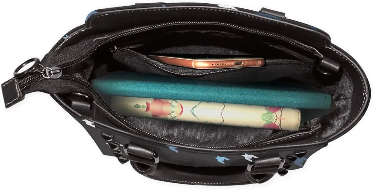 Womens Handbag Purse Handle Shoulder Crossbody Bag Rivet Satchel Tote Shoulder Bag