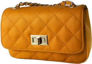 Women's Italian Handmade Genuine Leather Cleo Shoulder Bag/Purse/HandBag/Totebag With Beautiful Shoulder Strap - Arancio