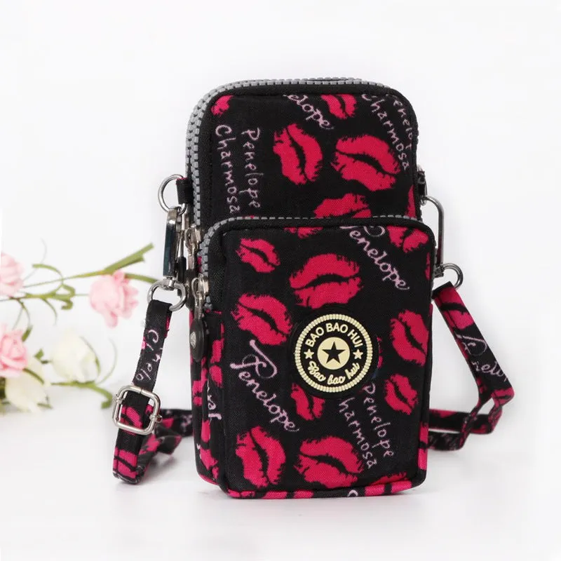 Women's Mini Fashion Cloth Wrist Vertical Phone Bags