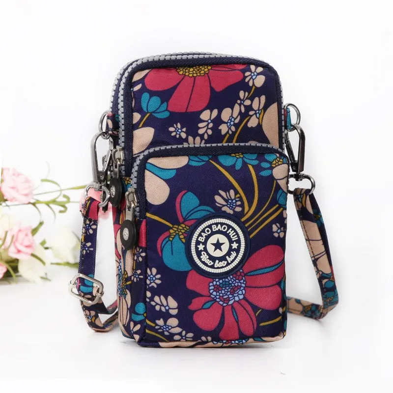 Women's Mini Fashion Cloth Wrist Vertical Phone Bags