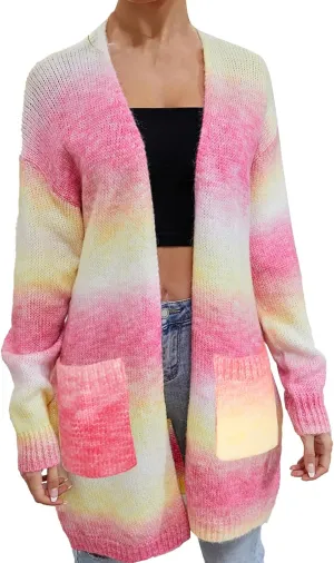 Womens Oversized Cardigan Sweaters Button Down Knit Fashion Sweater Fall Casual Lightweight Open Front Outwear