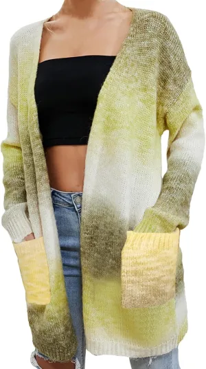 Womens Oversized Cardigan Sweaters Button Down Knit Fashion Sweater Fall Casual Lightweight Open Front Outwear