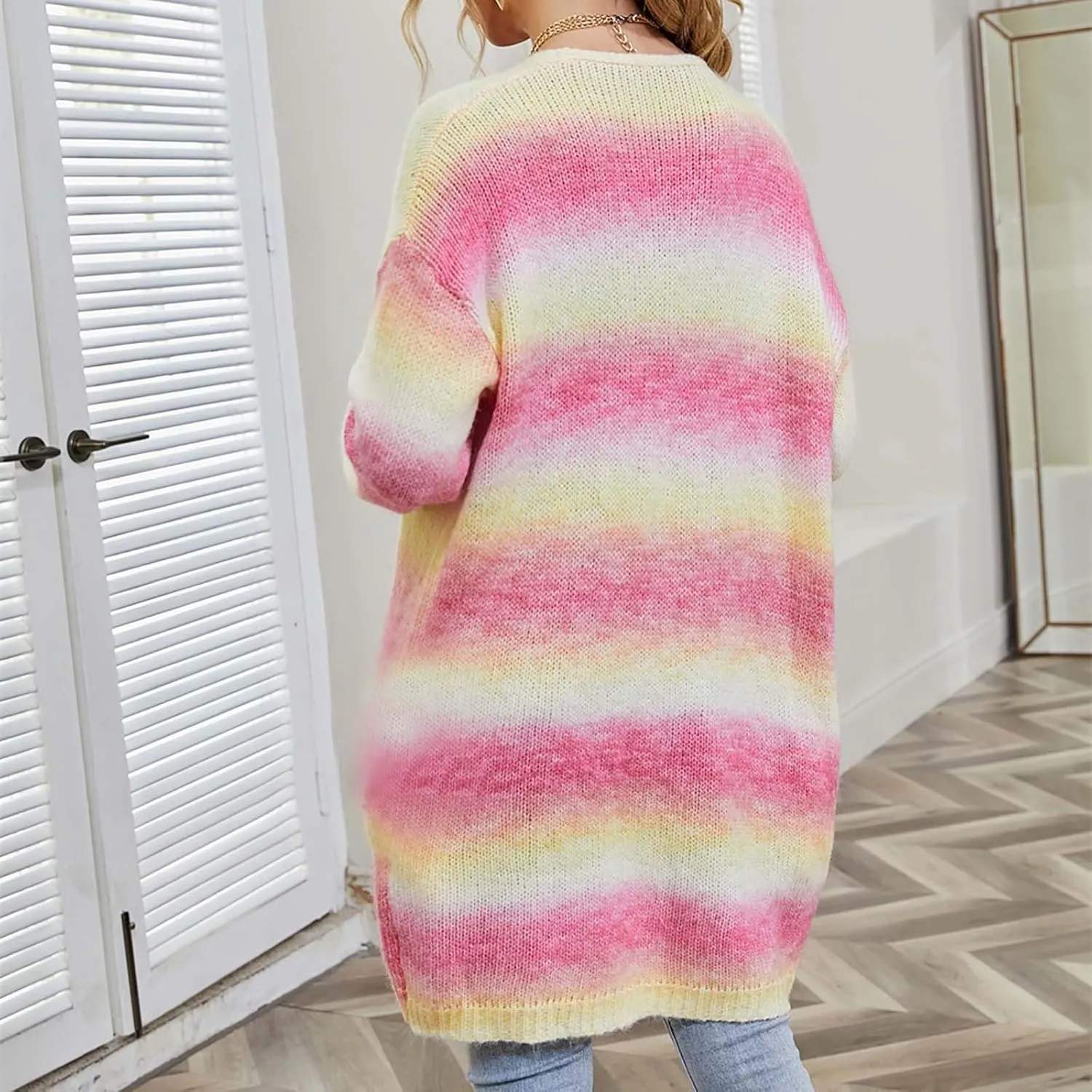 Womens Oversized Cardigan Sweaters Button Down Knit Fashion Sweater Fall Casual Lightweight Open Front Outwear