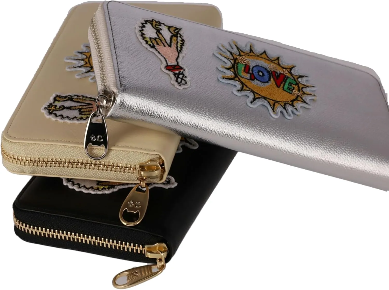 Women's Patch Embroidered Rf Long Wallet